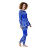 Blue Tie Dye Print Women's Pajamas-grizzshop