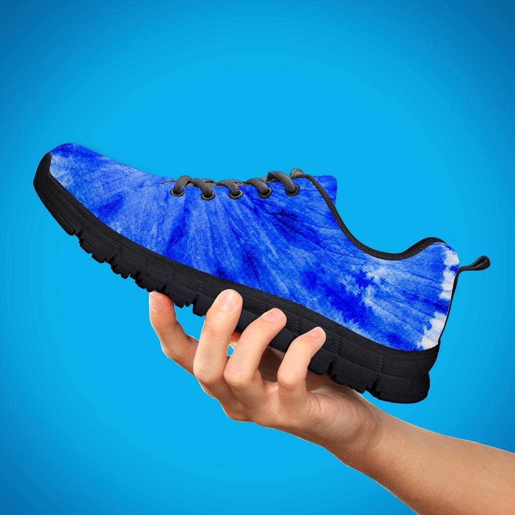 Blue Tie Dye Print Women's Sneakers-grizzshop