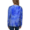 Blue Tie Dye Print Women's Sweatshirt-grizzshop