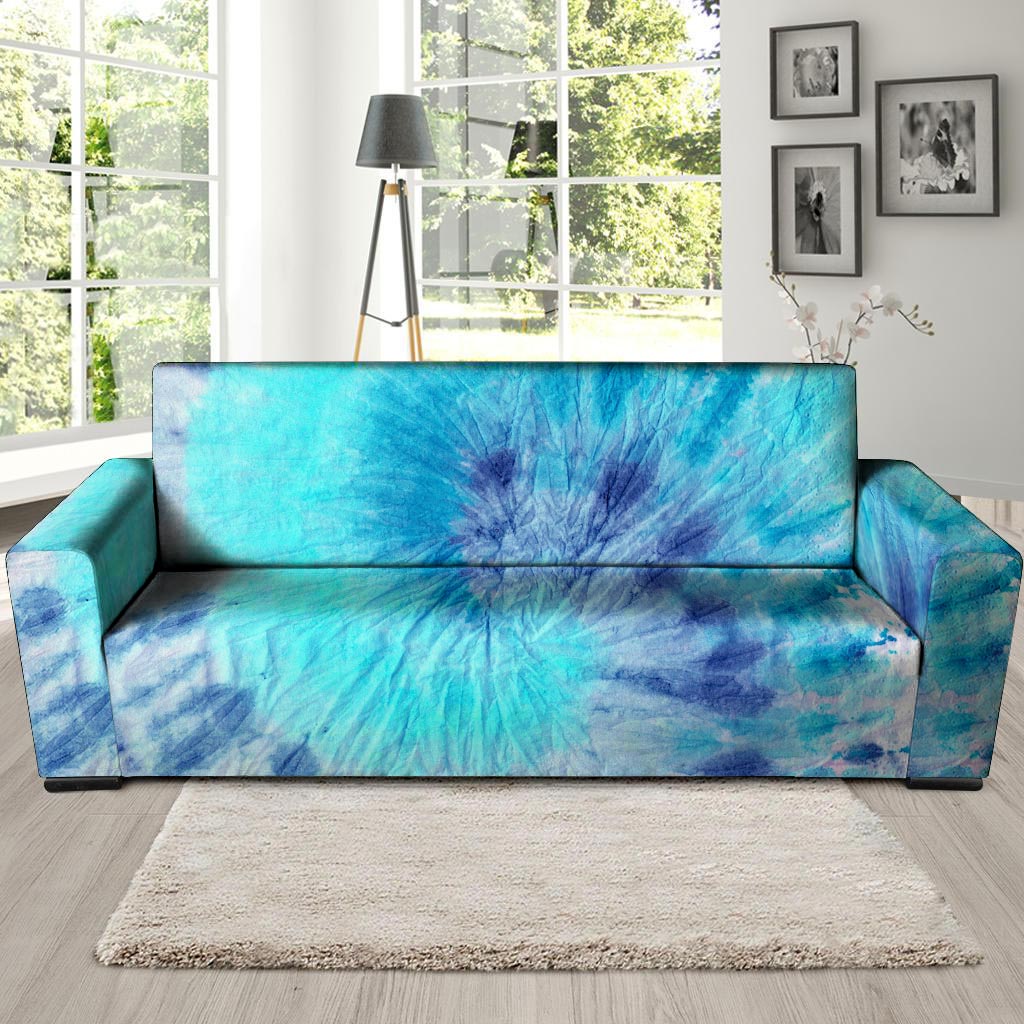 Blue Tie Dye Sofa Cover-grizzshop