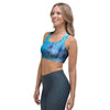 Blue Tie Dye Sports Bra-grizzshop