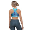 Blue Tie Dye Sports Bra-grizzshop