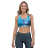 Blue Tie Dye Sports Bra-grizzshop