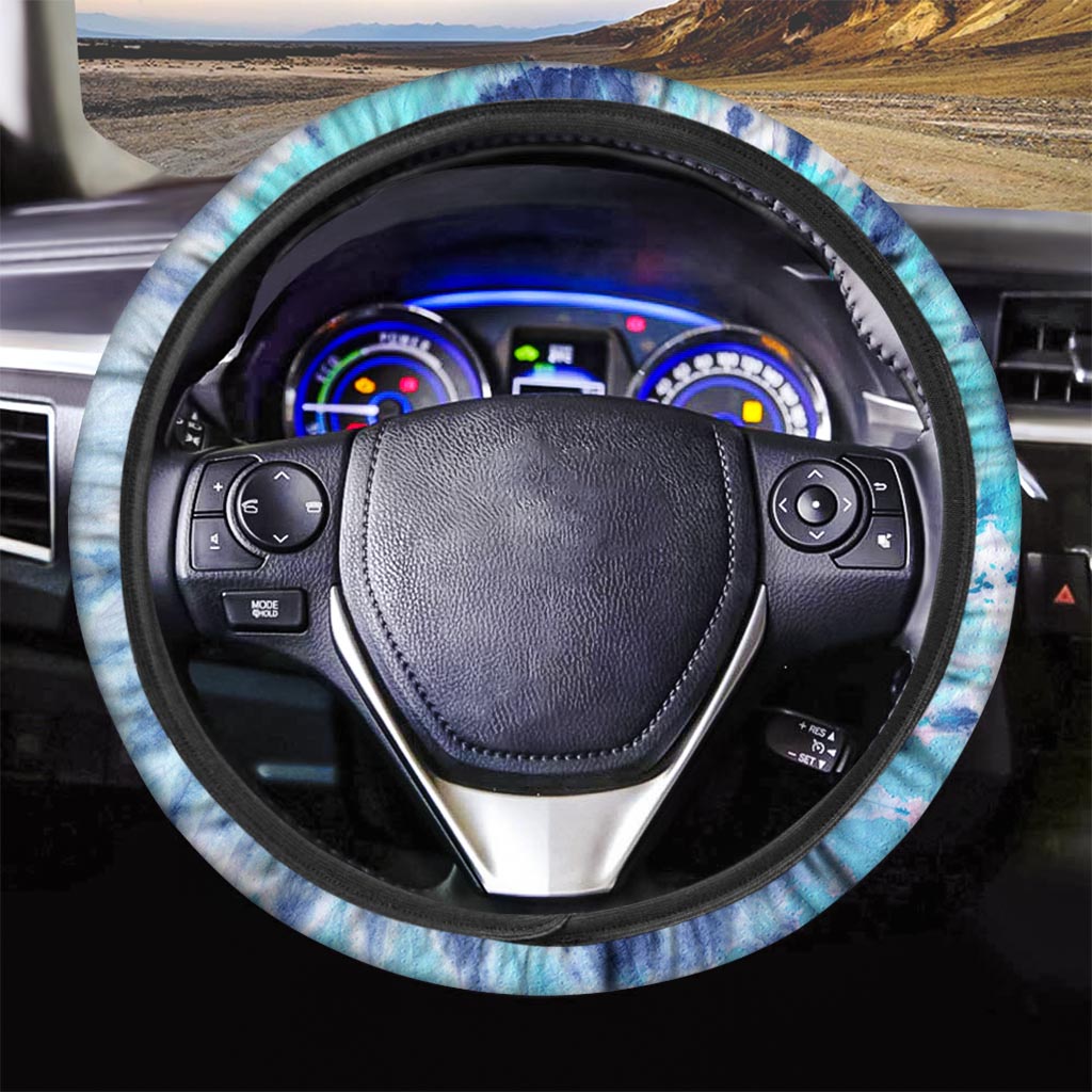 Blue Tie Dye Steering Wheel Cover-grizzshop