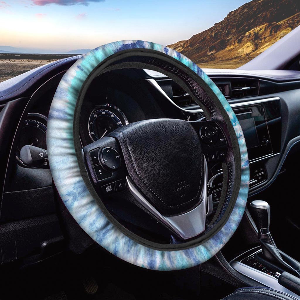 Blue Tie Dye Steering Wheel Cover-grizzshop