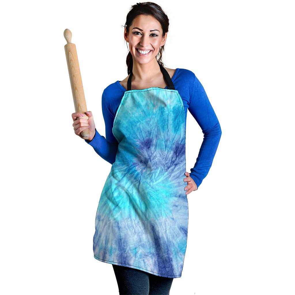 Blue Tie Dye Women's Apron-grizzshop