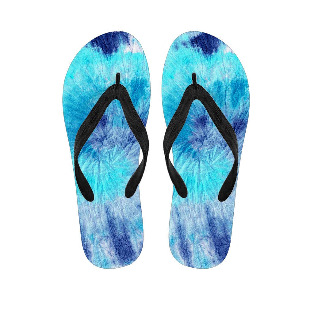 Blue Tie Dye Women's Flip Flops-grizzshop