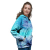 Blue Tie Dye Women's Hoodie-grizzshop