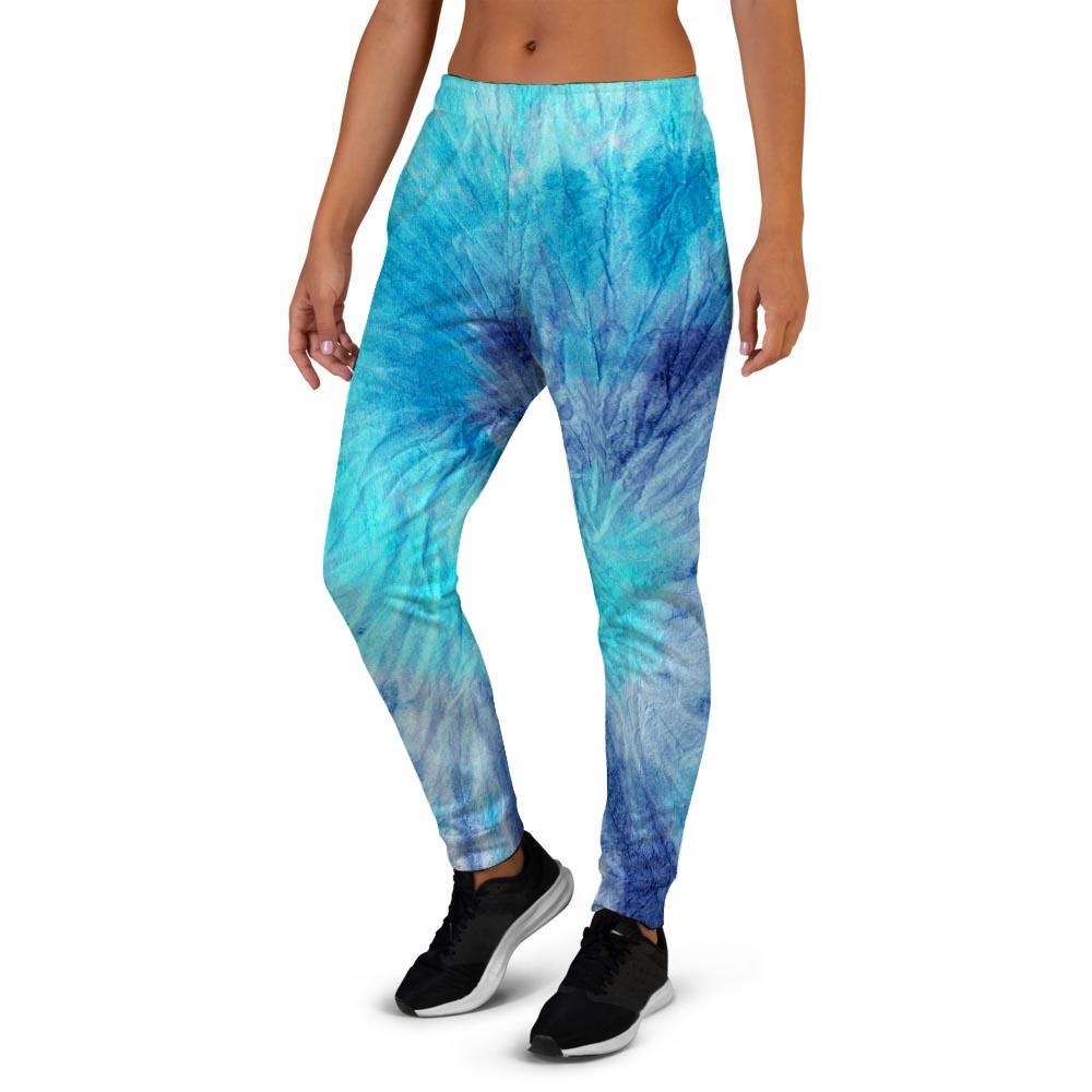 Blue Tie Dye Women's Joggers-grizzshop