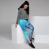 Blue Tie Dye Women's Joggers-grizzshop