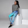 Blue Tie Dye Women's Joggers-grizzshop