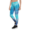 Blue Tie Dye Women's Leggings-grizzshop