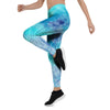 Blue Tie Dye Women's Leggings-grizzshop