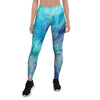 Blue Tie Dye Women's Leggings-grizzshop