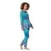 Blue Tie Dye Women's Pajamas-grizzshop