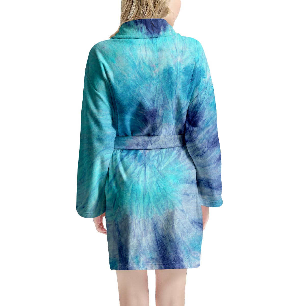 Blue Tie Dye Women's Robe-grizzshop