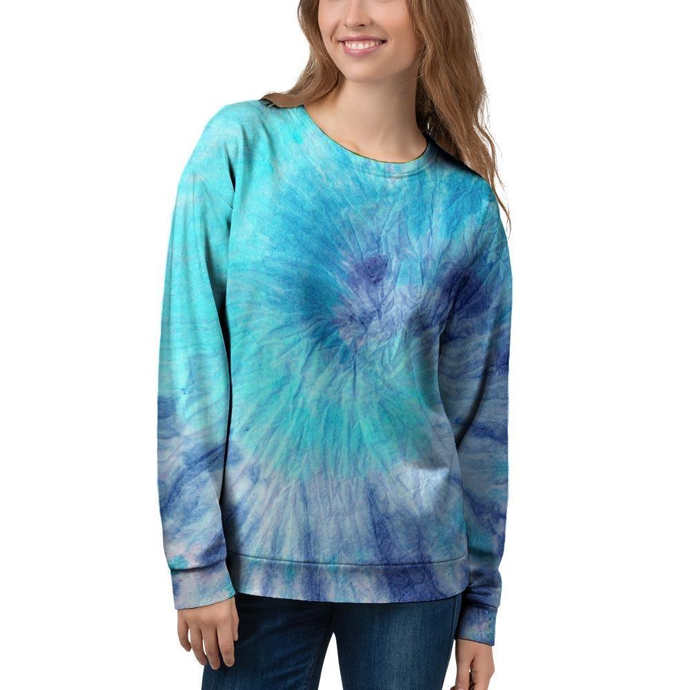 Blue Tie Dye Women's Sweatshirt-grizzshop