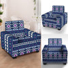 Blue Tribal Aztec Eagles Armchair Cover-grizzshop