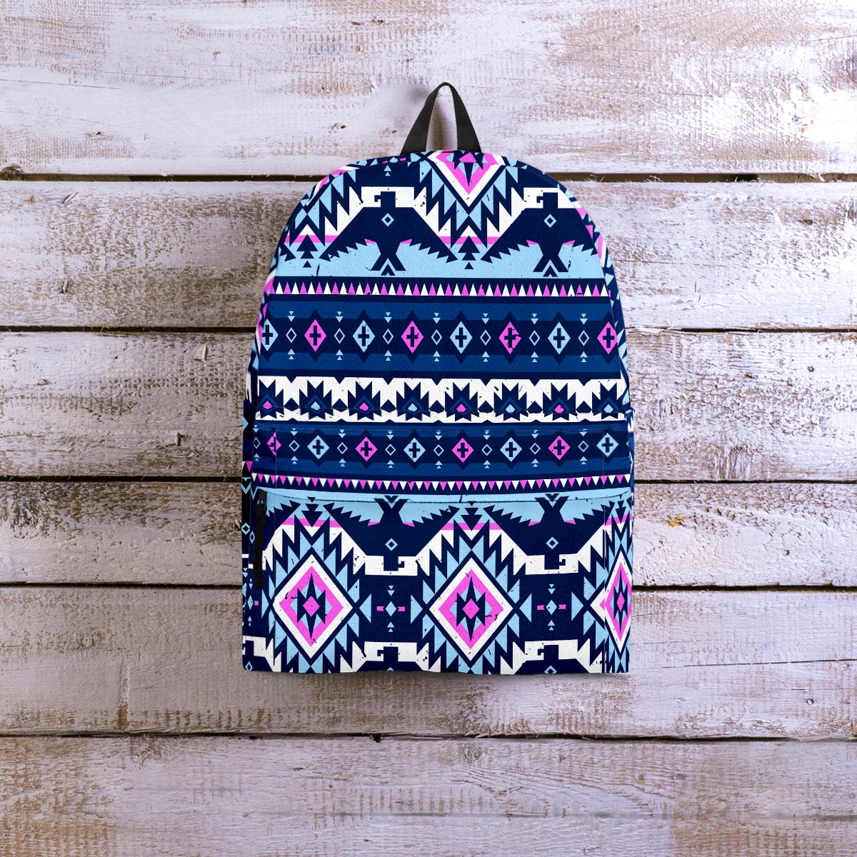 Blue Tribal Aztec Eagles Backpack-grizzshop