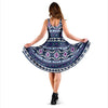 Blue Tribal Aztec Eagles Dress-grizzshop