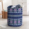 Blue Tribal Aztec Eagles Laundry Basket-grizzshop