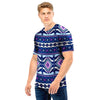 Blue Tribal Aztec Eagles Men T Shirt-grizzshop