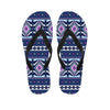 Blue Tribal Aztec Eagles Men's Flip Flops-grizzshop