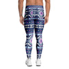 Blue Tribal Aztec Eagles Men's Leggings-grizzshop