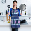 Blue Tribal Aztec Eagles Women's Apron-grizzshop