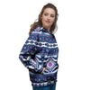 Blue Tribal Aztec Eagles Women's Hoodie-grizzshop