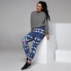 Blue Tribal Aztec Eagles Women's Joggers-grizzshop