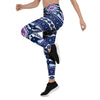 Blue Tribal Aztec Eagles Women's Leggings-grizzshop