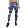 Blue Tribal Aztec Eagles Women's Leggings-grizzshop