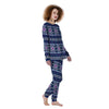 Blue Tribal Aztec Eagles Women's Pajamas-grizzshop