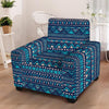 Blue Tribal Aztec Hand Drawn Armchair Cover-grizzshop