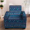 Blue Tribal Aztec Hand Drawn Armchair Cover-grizzshop