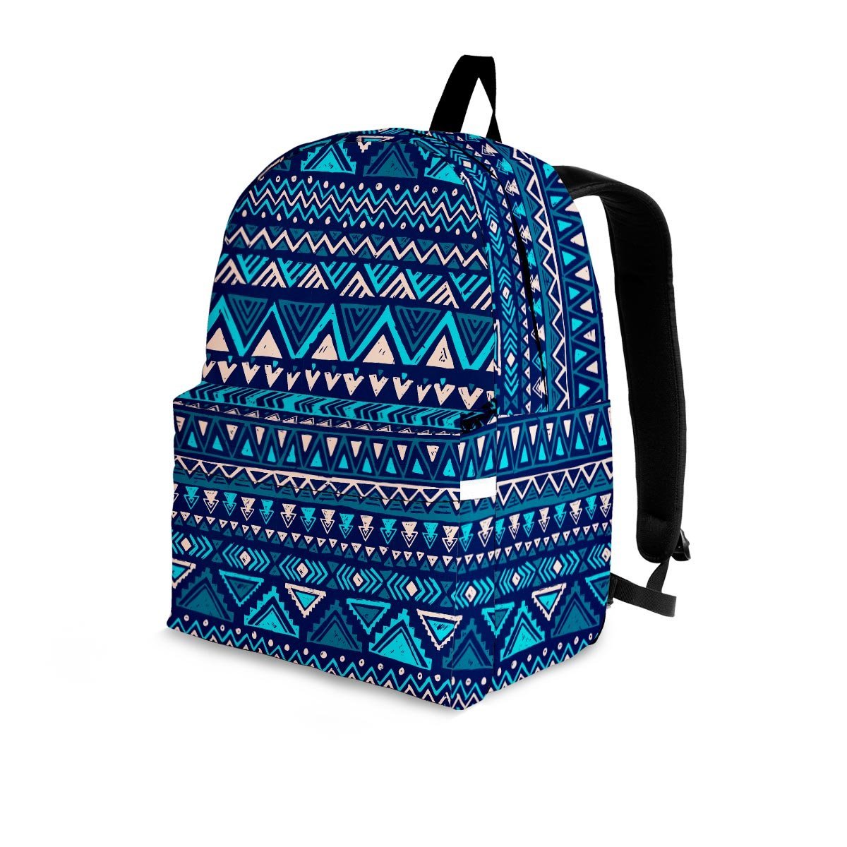 Blue Tribal Aztec Hand Drawn Backpack-grizzshop