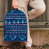 Blue Tribal Aztec Hand Drawn Backpack-grizzshop