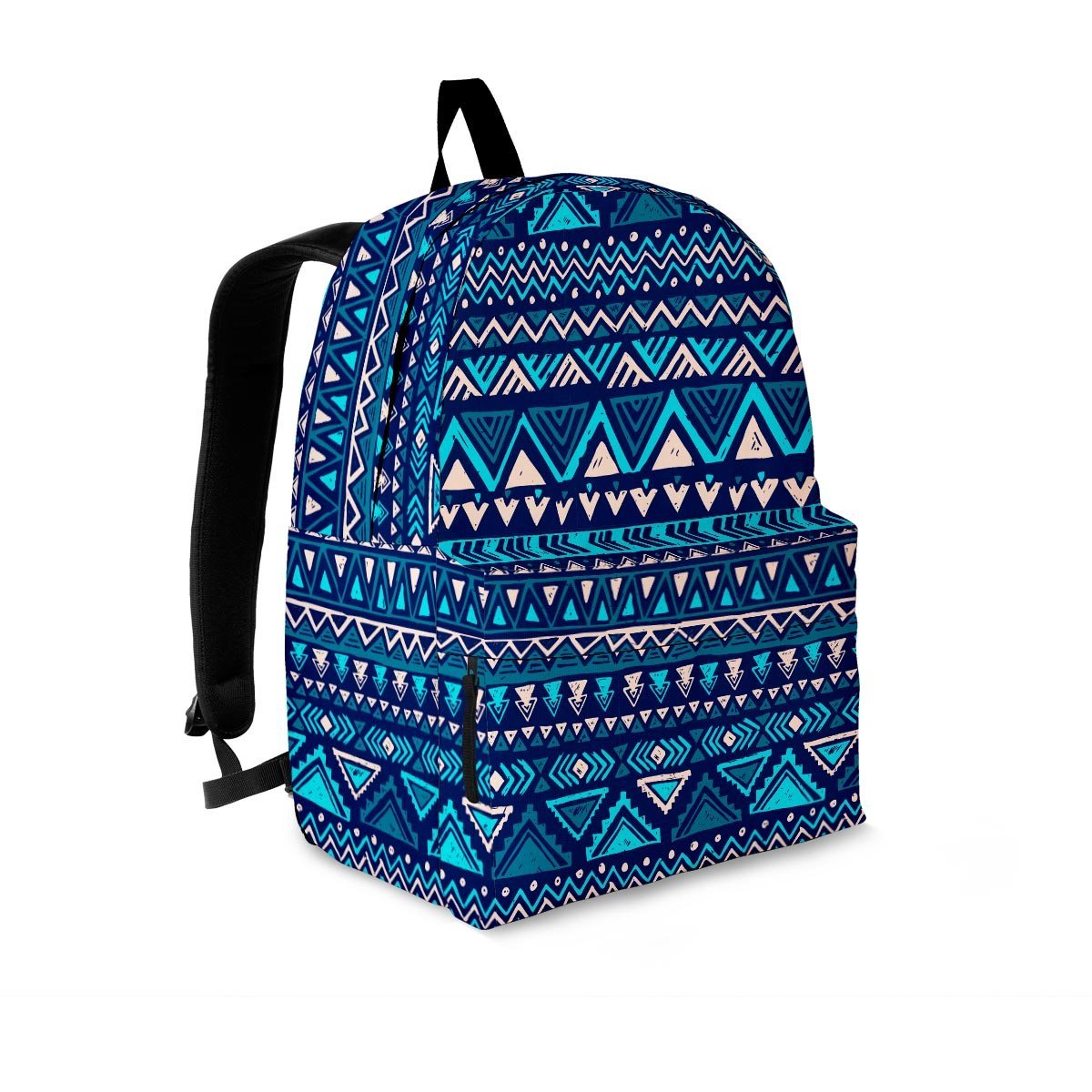 Blue Tribal Aztec Hand Drawn Backpack-grizzshop