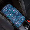 Blue Tribal Aztec Hand Drawn Car Console Cover-grizzshop