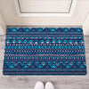 Blue Tribal Aztec Hand Drawn Door Mat-grizzshop