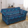 Blue Tribal Aztec Hand Drawn Loveseat Cover-grizzshop