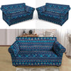 Blue Tribal Aztec Hand Drawn Loveseat Cover-grizzshop