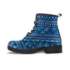 Blue Tribal Aztec Hand Drawn Men's Boots-grizzshop