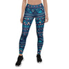 Blue Tribal Aztec Hand Drawn Women's Leggings-grizzshop