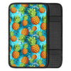 Blue Tropical Hawaiian Pineapple Print Car Console Cover-grizzshop