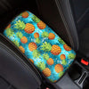 Blue Tropical Hawaiian Pineapple Print Car Console Cover-grizzshop