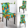 Blue Tropical Hawaiian Pineapple Print Chair Cover-grizzshop