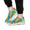 Blue Tropical Hawaiian Pineapple Print Men's Sneakers-grizzshop