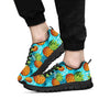 Blue Tropical Hawaiian Pineapple Print Men's Sneakers-grizzshop